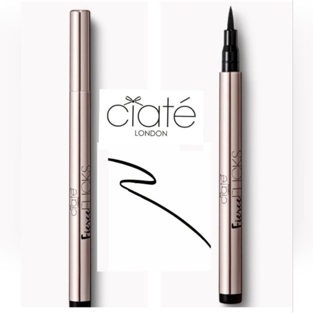 (3) Ciate Fierce Flicks Precision Felt Tip Liquid Eyeliner BLACK .05oz